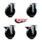 Service Caster 5'' Phenolic Wheel Swivel Top Plate Caster Set with 2 Posi Brakes, 4PK SCC-20S514-PHS-2-PLB-2 - alternate 4